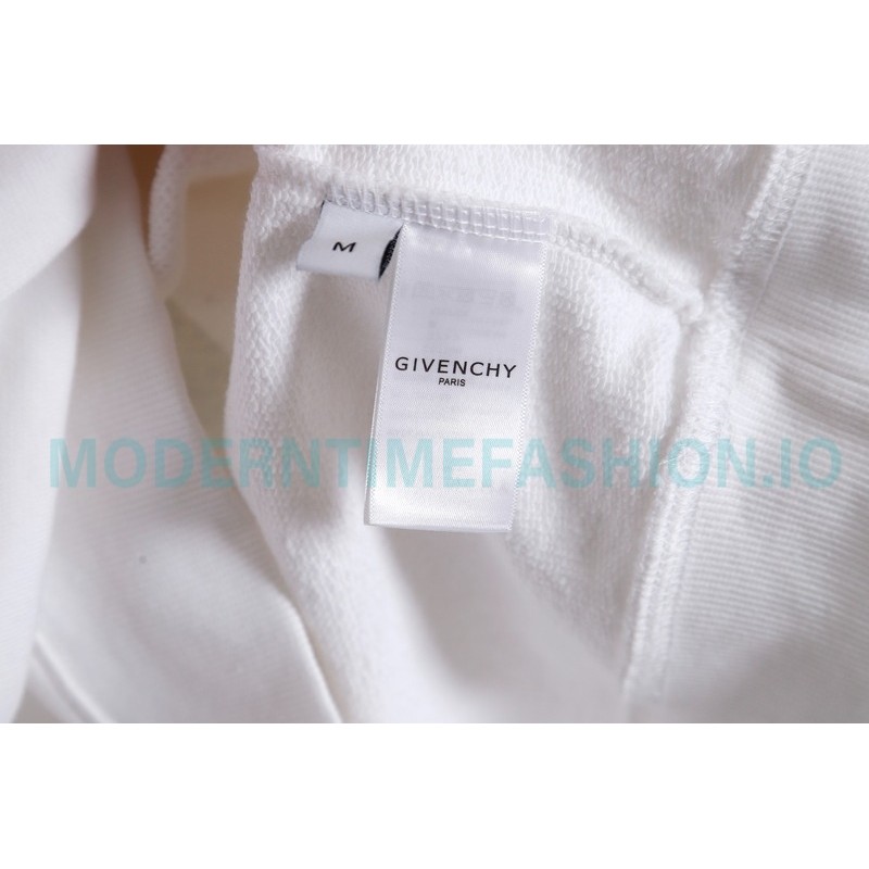 Givenchy - 23FW Towel Embroidered Letter 4G Round Neck Hoodie