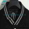Givenchy - 22FW Indian Silk Gold Thread Beaded Wool Tweed Leather Sleeve Baseball Uniform
