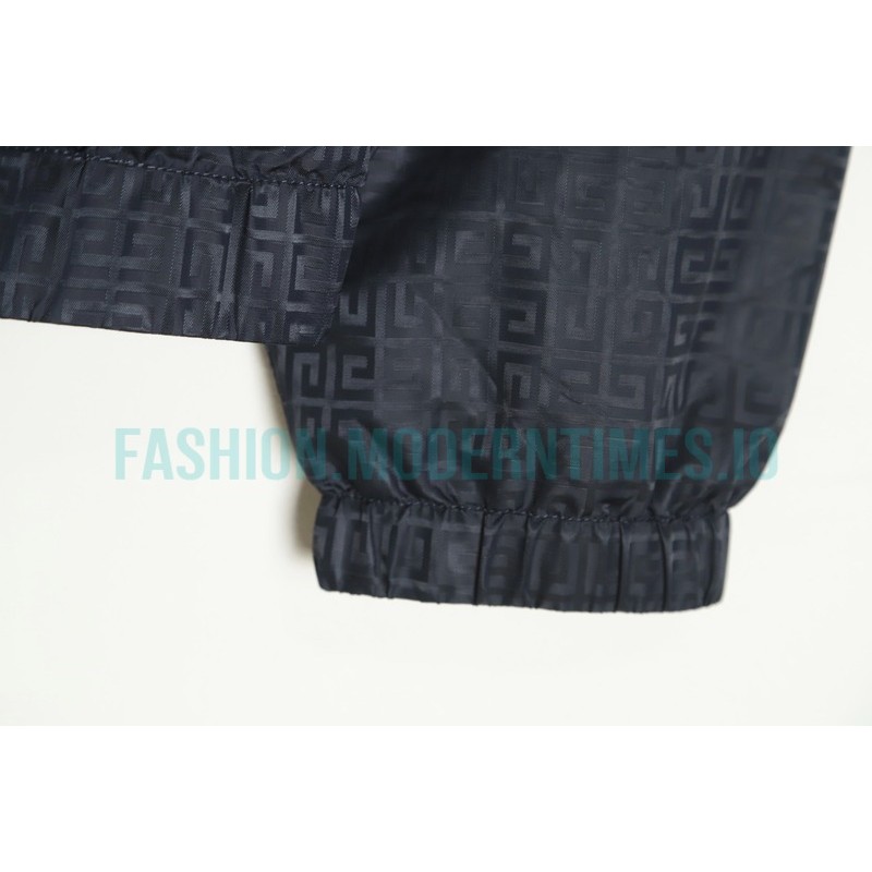 Givenchy - 22FW Embroidered Letter Stand-up Collar Trench Coat