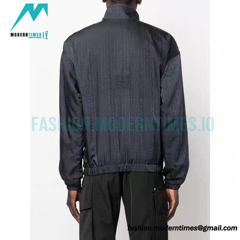 Givenchy - 22FW Embroidered Letter Stand-up Collar Trench Coat