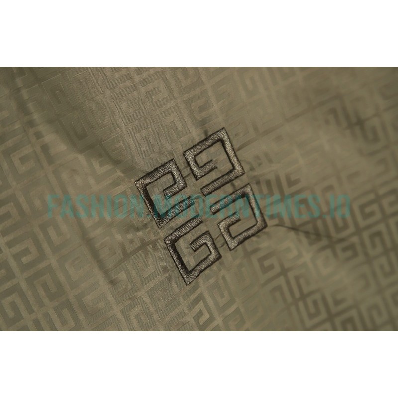 Givenchy - 22FW Embroidered Letter Stand-up Collar Trench Coat