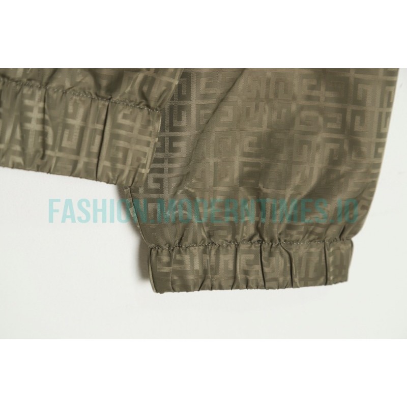 Givenchy - 22FW Embroidered Letter Stand-up Collar Trench Coat