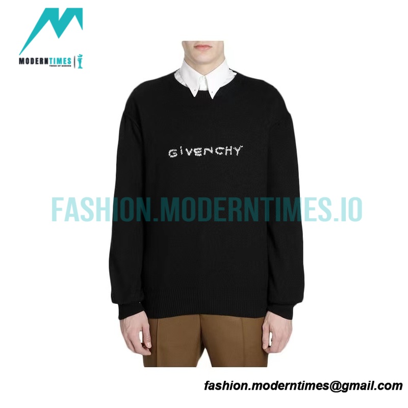 Givenchy - 22FW Small Letter Embroidered Crewneck Sweater