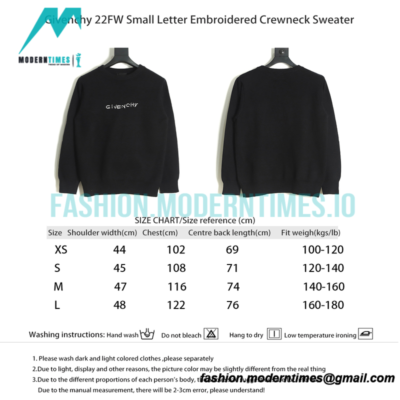 Givenchy - 22FW Small Letter Embroidered Crewneck Sweater