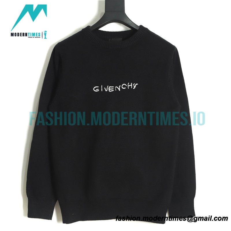 Givenchy - 22FW Small Letter Embroidered Crewneck Sweater