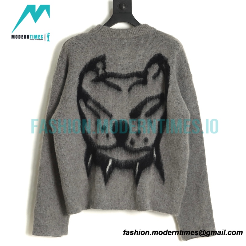 Givenchy - 21FW Dog Head Mohair Crewneck Sweater