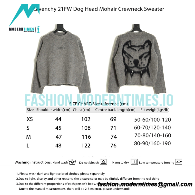 Givenchy - 21FW Dog Head Mohair Crewneck Sweater