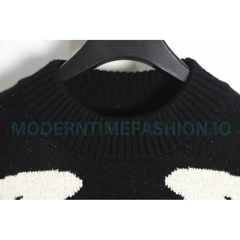 Givenchy - 23FW Mask Big Dog Jacquard Knitted Crewneck Sweater