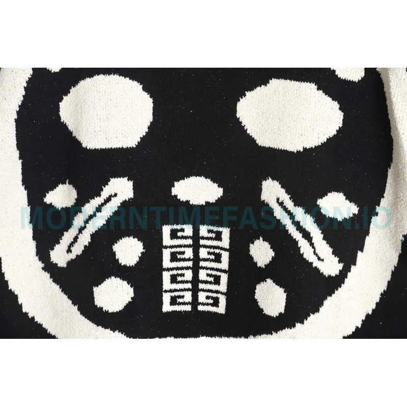 Givenchy - 23FW Mask Big Dog Jacquard Knitted Crewneck Sweater