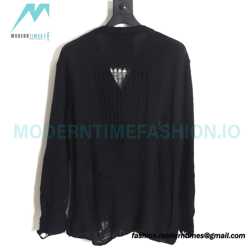 Givenchy - 23FW Ripped Wool Sweater Cardigan