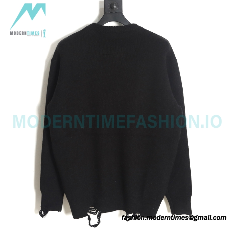 Givenchy - 23FW Four-star Letter Jacquard Crewneck Sweater