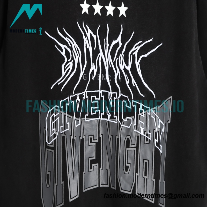 Givenchy - 22SS Washed Bramble Print Embroidery Short Sleeve T-shirt