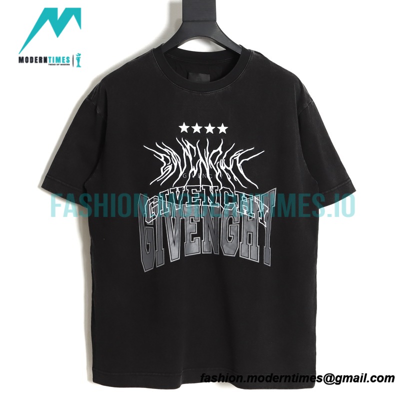 Givenchy - 22SS Washed Bramble Print Embroidery Short Sleeve T-shirt