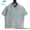 Givenchy - 22 New FF Jacquard Full Print Denim Short Sleeve Shirt