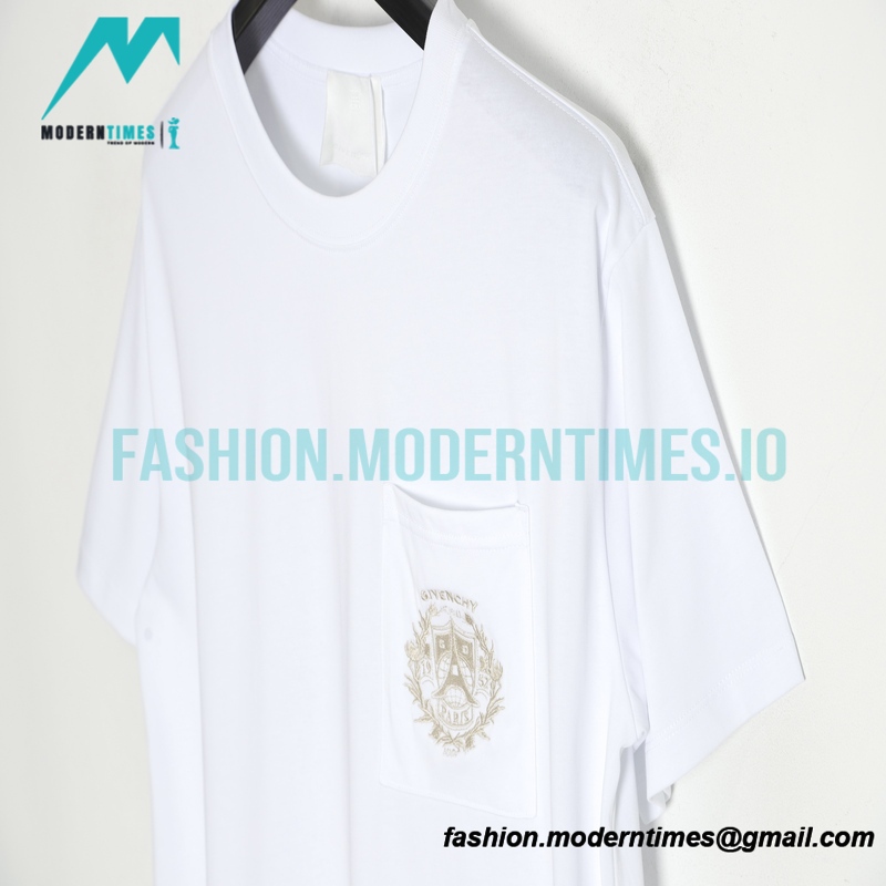Givenchy - 23ss Pocket Logo Embroidery Short Sleeve T-shirt