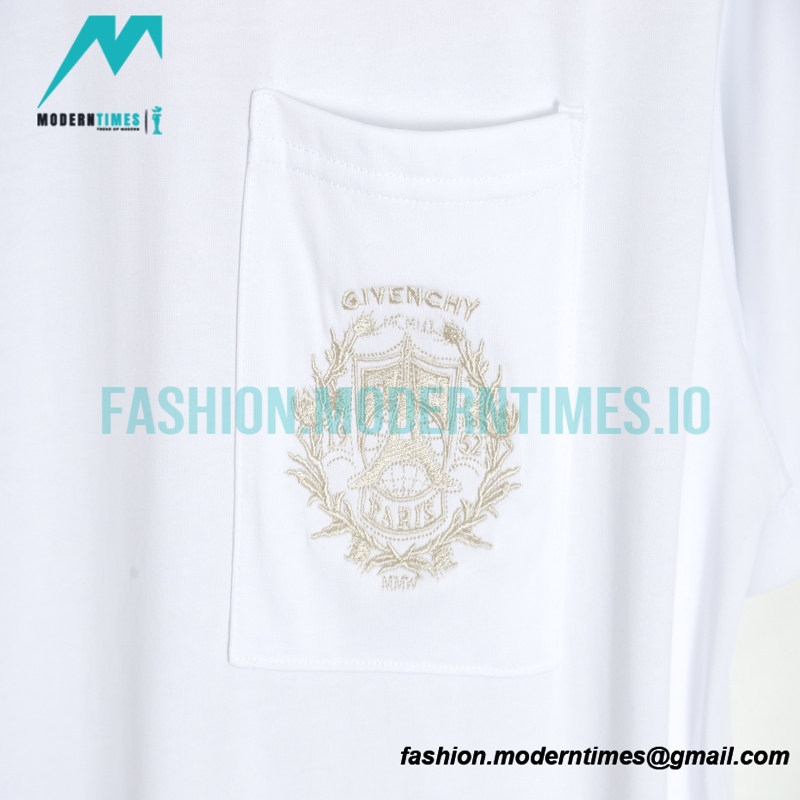 Givenchy - 23ss Pocket Logo Embroidery Short Sleeve T-shirt