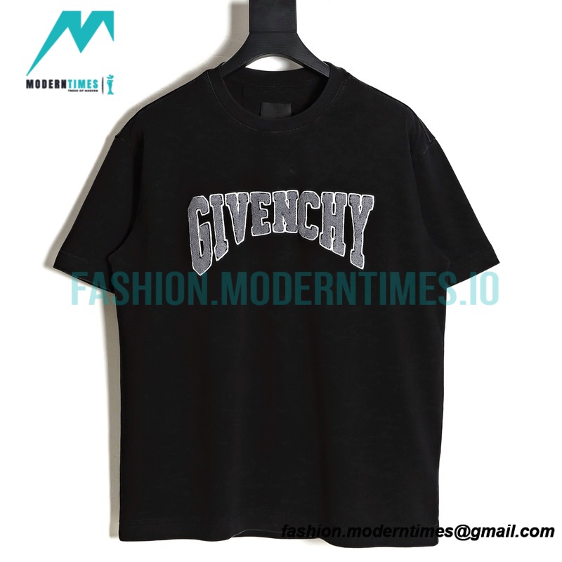 Givenchy - 22SS Wash Towel Letter Short Sleeve T-shirt