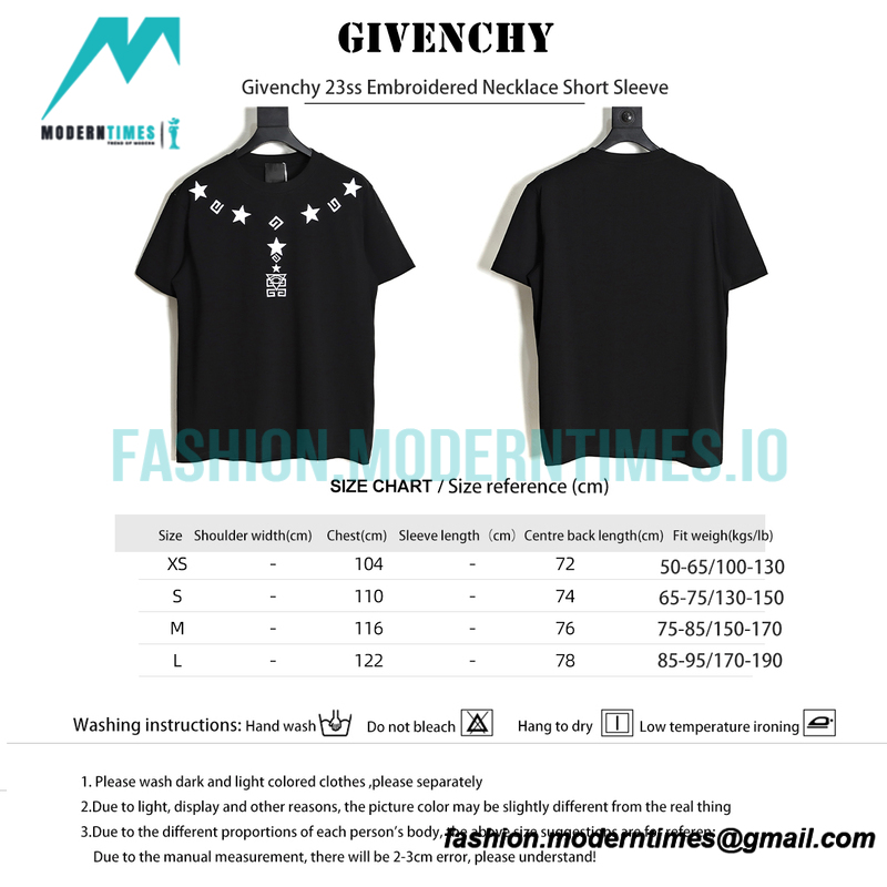 Givenchy - 23ss Embroidered Necklace Short Sleeve