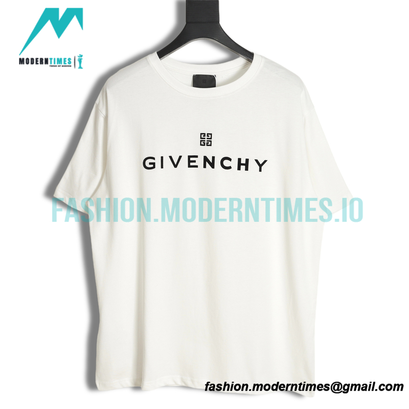 Givenchy - 23SS Chest Flocked Logo Short Sleeve T-shirt