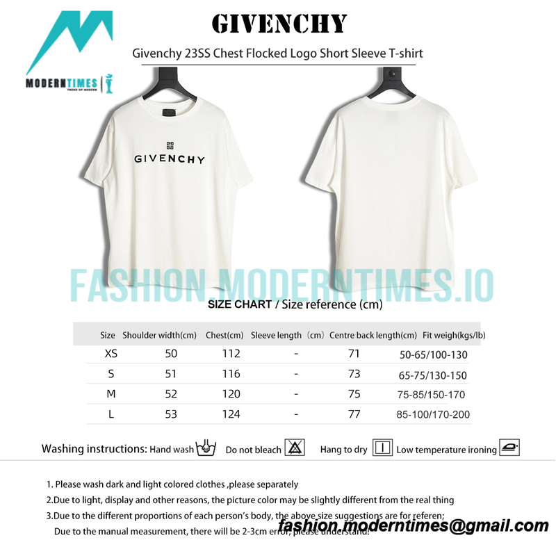Givenchy - 23SS Chest Flocked Logo Short Sleeve T-shirt
