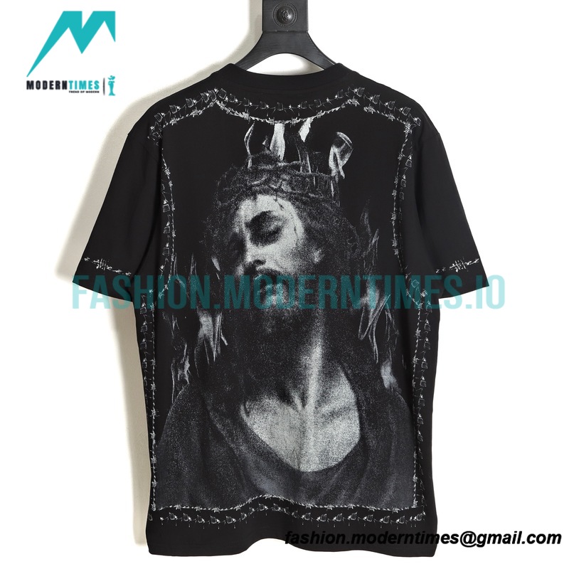 Givenchy - Jesus Print Crewneck Short Sleeve T-shirt