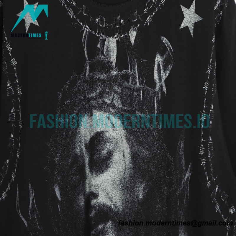 Givenchy - Jesus Print Crewneck Short Sleeve T-shirt