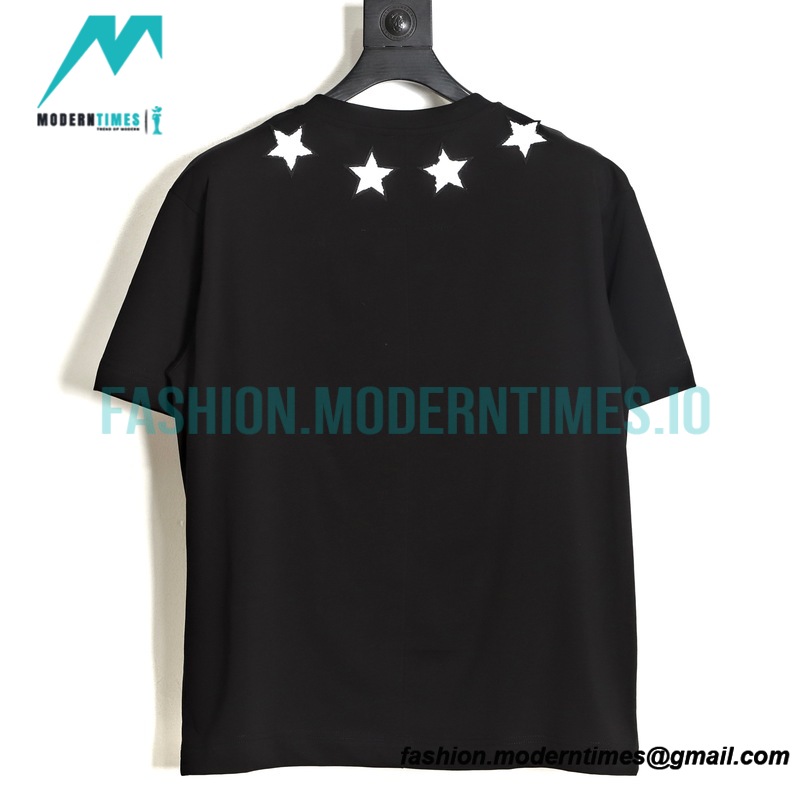 Givenchy - 22SS Neckline Star Embroidery Short Sleeve T-shirt