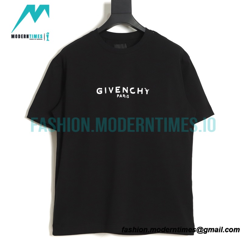 Givenchy - 22SS Damaged Letter Print Short Sleeve T-shirt