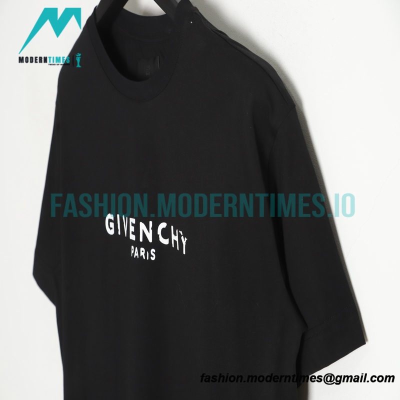 Givenchy - 22SS Damaged Letter Print Short Sleeve T-shirt