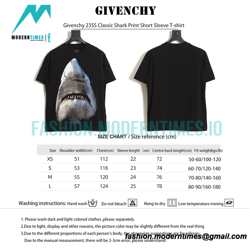 Givenchy - 23SS Classic Shark Print Short Sleeve T-shirt