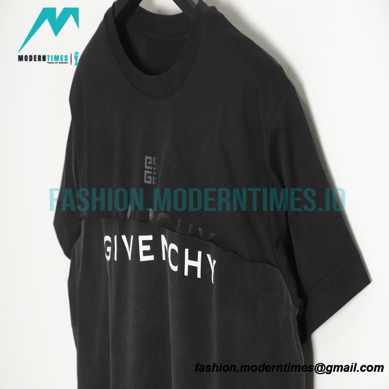 Givenchy - 23SS Fake Two-piece Double Print Short Sleeve T-shirt