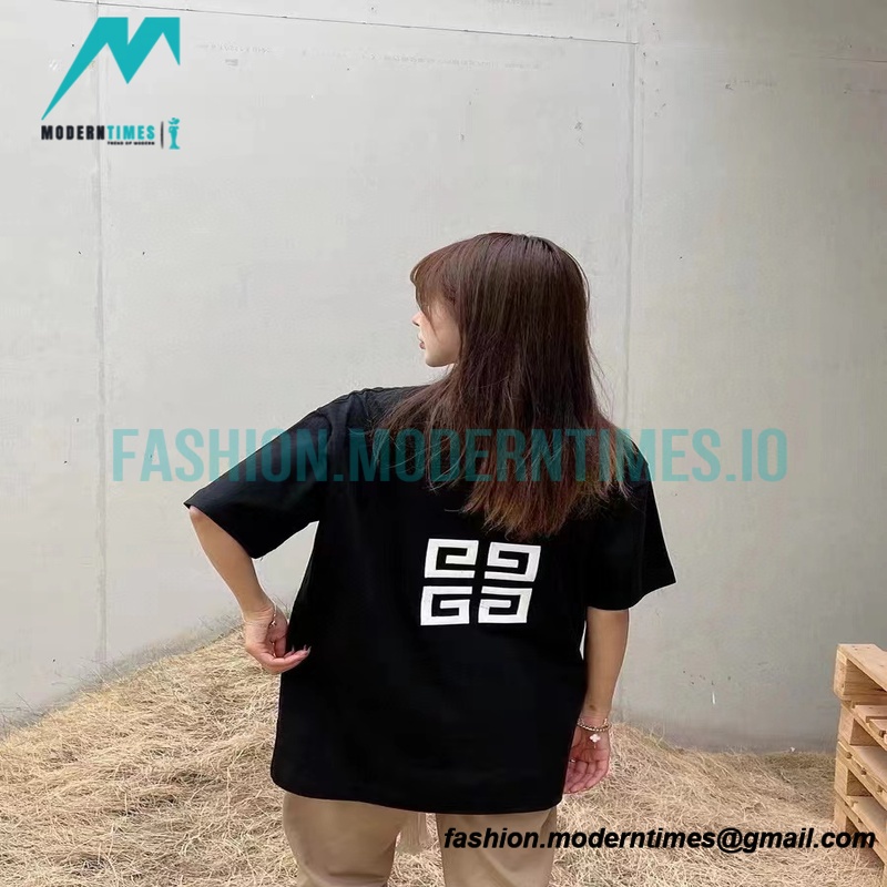 Givenchy - 22SS Four-palace Letter Embroidered Short Sleeve T-shirt
