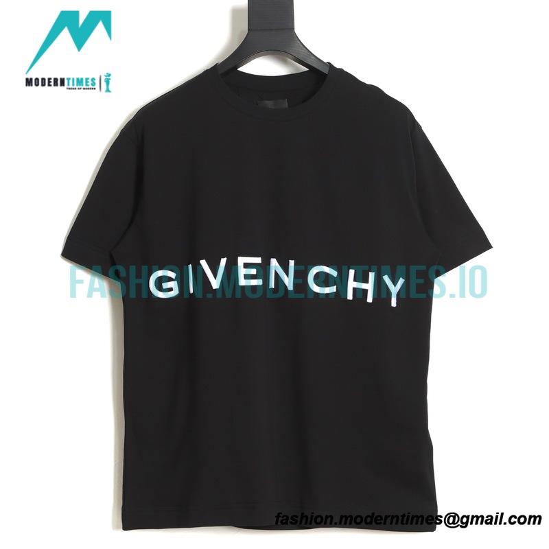 Givenchy - 22SS Four-palace Letter Embroidered Short Sleeve T-shirt