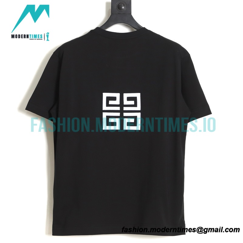 Givenchy - 22SS Four-palace Letter Embroidered Short Sleeve T-shirt
