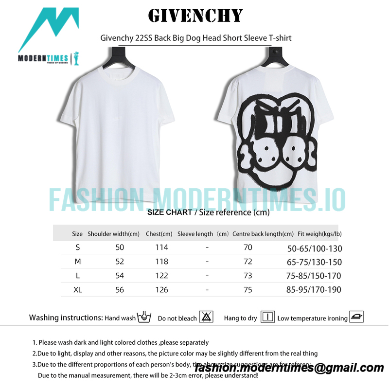 Givenchy - 22SS Back Big Dog Head Short Sleeve T-shirt