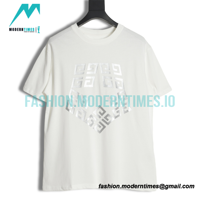 Givenchy - 23ss Pentagram Pattern Stitching Short Sleeve T-shirt