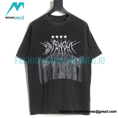 Givenchy - Wash Letter Embroidery Short Sleeve
