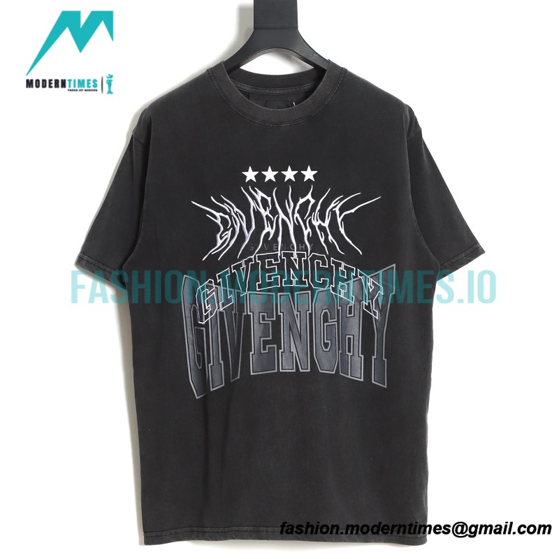 Givenchy - Wash Letter Embroidery Short Sleeve
