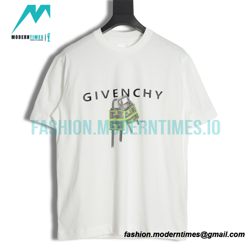 Givenchy - 23SS Small Lock Head Letter Short Sleeve T-shirt