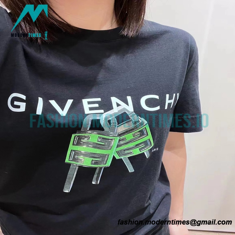 Givenchy - 23SS Small Lock Head Letter Short Sleeve T-shirt