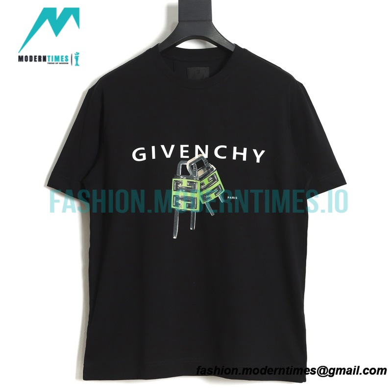 Givenchy - 23SS Small Lock Head Letter Short Sleeve T-shirt