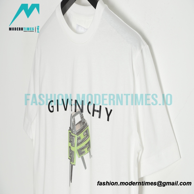 Givenchy - 23SS Small Lock Head Letter Short Sleeve T-shirt