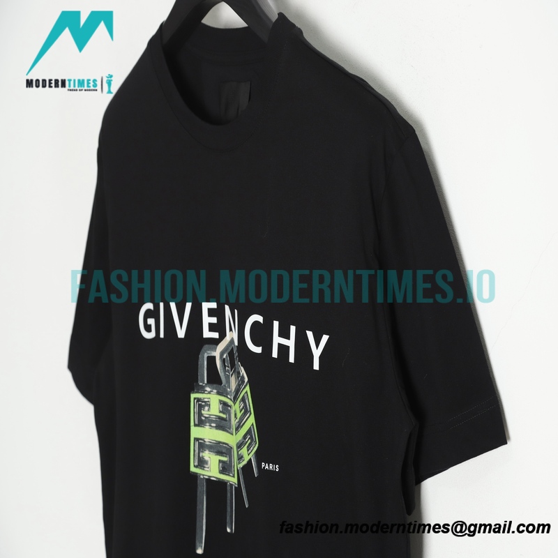 Givenchy - 23SS Small Lock Head Letter Short Sleeve T-shirt