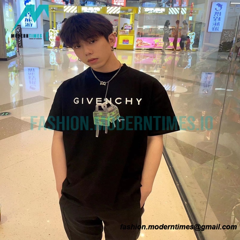 Givenchy - 23SS Small Lock Head Letter Short Sleeve T-shirt