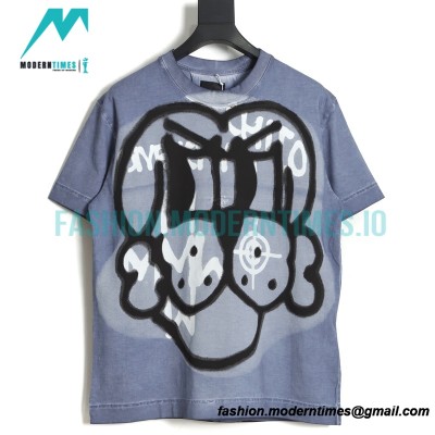  Givenchy - Chito 22SS Washed Graffiti Dog Head Short Sleeve