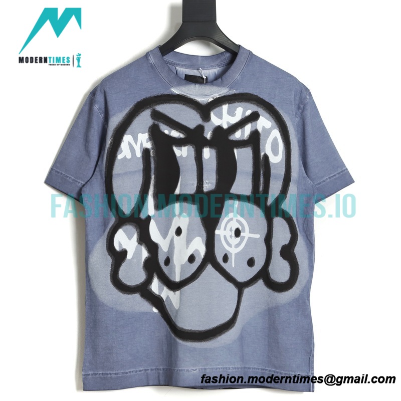  Givenchy - Chito 22SS Washed Graffiti Dog Head Short Sleeve