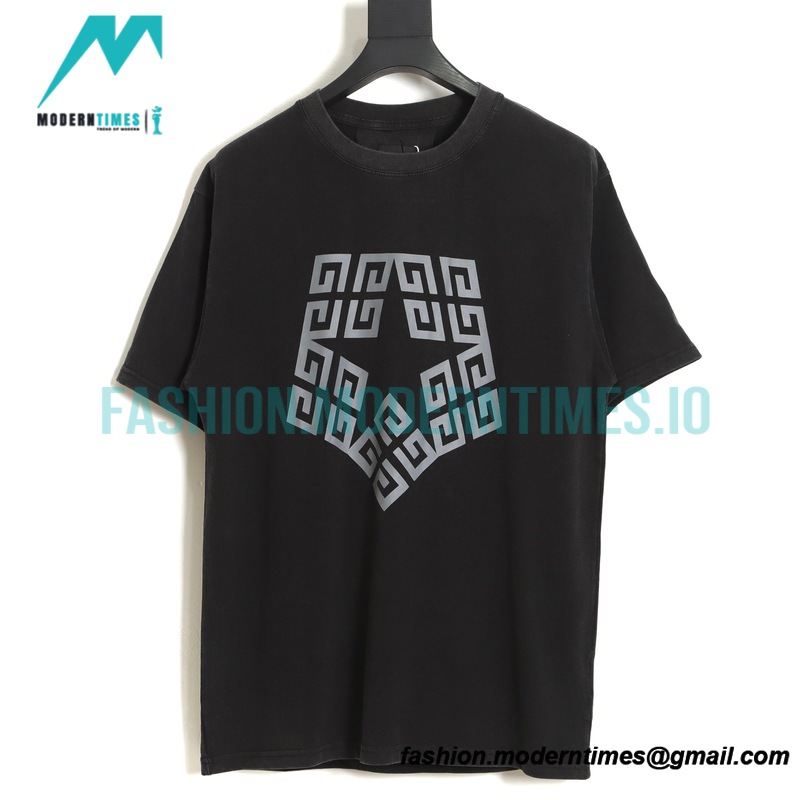 Givenchy - Star Print Wash Crewneck Short Sleeve