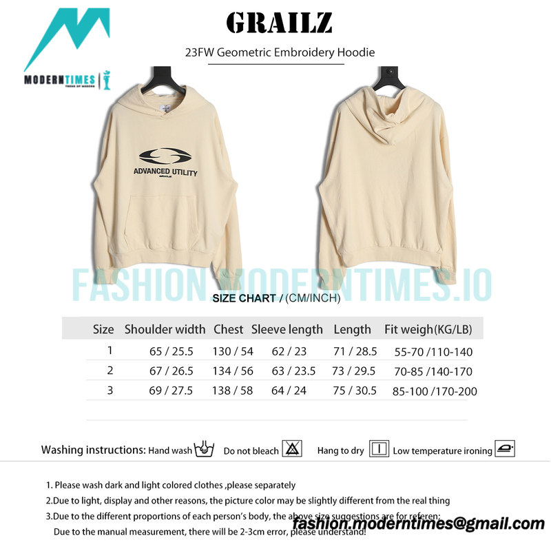 Grailz - 23FW Geometric Embroidery Hoodie