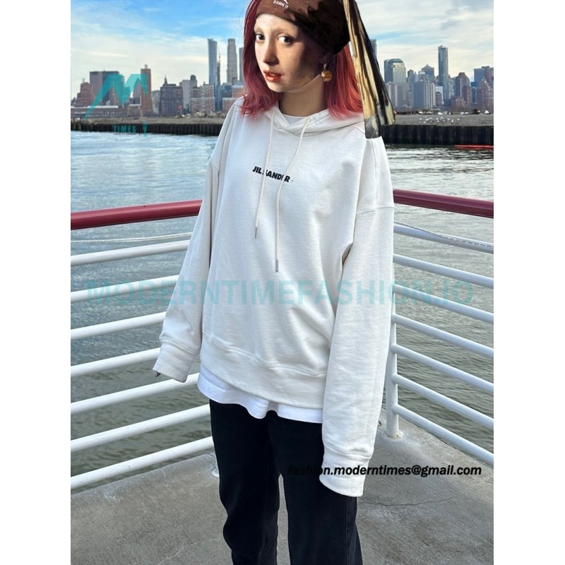 JIL sander - Chest Logo Hoodie