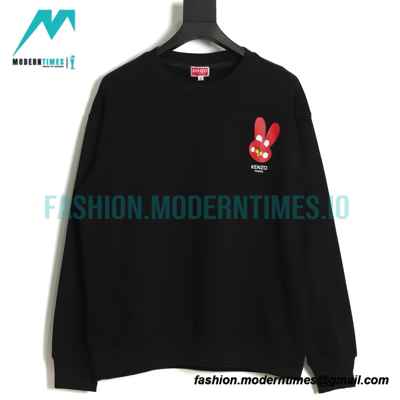 Kenzo - 23SS Bunny Print Crewneck Hoodie